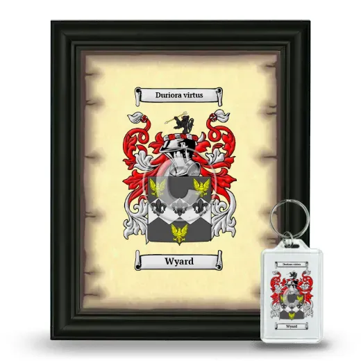 Wyard Framed Coat of Arms and Keychain - Black