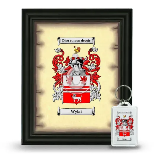Wylat Framed Coat of Arms and Keychain - Black