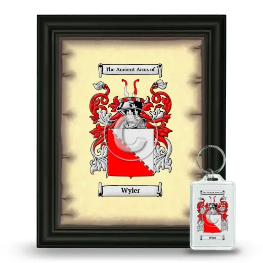 Wyler Framed Coat of Arms and Keychain - Black