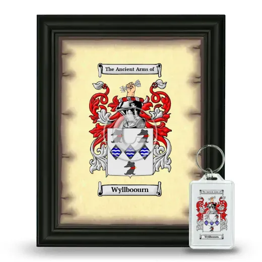 Wyllboourn Framed Coat of Arms and Keychain - Black