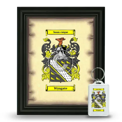 Wyngate Framed Coat of Arms and Keychain - Black