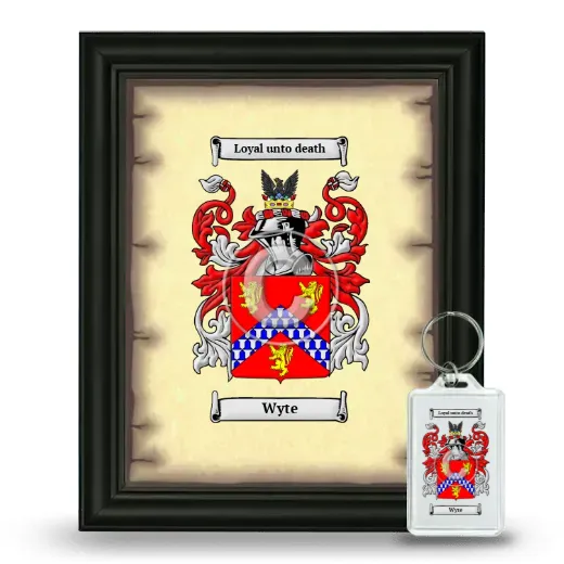 Wyte Framed Coat of Arms and Keychain - Black