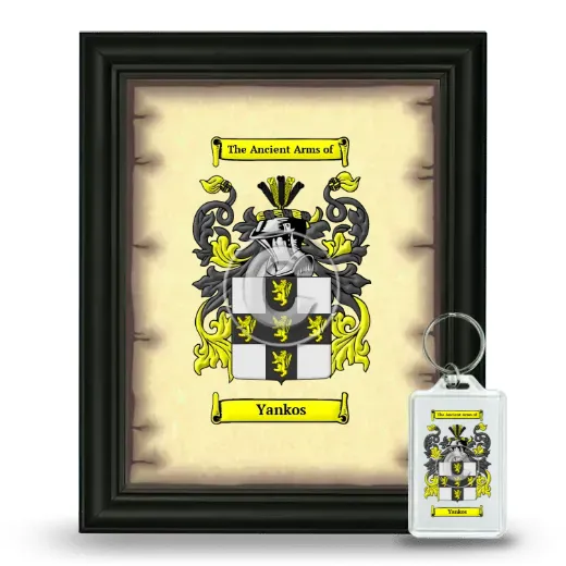 Yankos Framed Coat of Arms and Keychain - Black