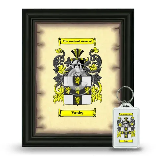 Yanky Framed Coat of Arms and Keychain - Black