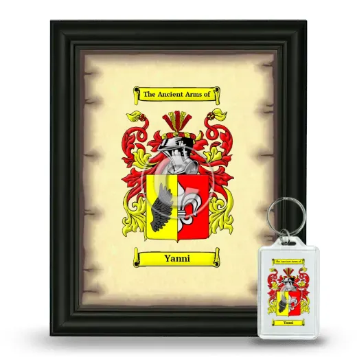 Yanni Framed Coat of Arms and Keychain - Black