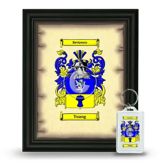 Yuang Framed Coat of Arms and Keychain - Black