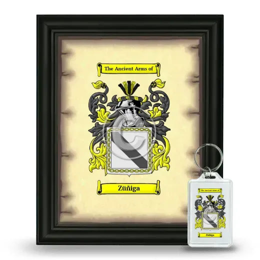 Züñiga Framed Coat of Arms and Keychain - Black