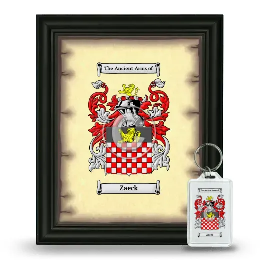 Zaeck Framed Coat of Arms and Keychain - Black