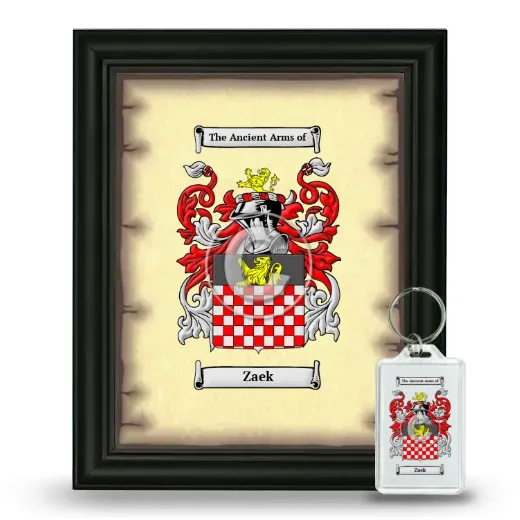 Zaek Framed Coat of Arms and Keychain - Black