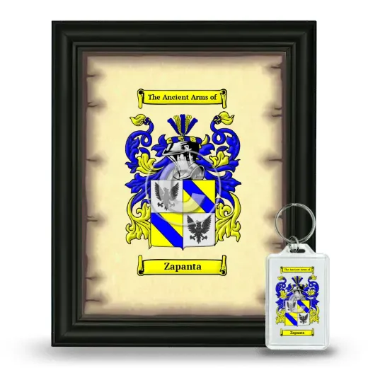 Zapanta Framed Coat of Arms and Keychain - Black
