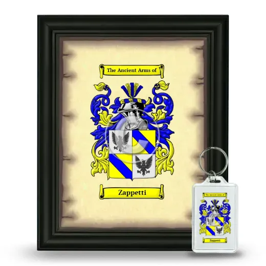 Zappetti Framed Coat of Arms and Keychain - Black