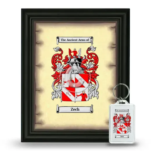 Zech Framed Coat of Arms and Keychain - Black