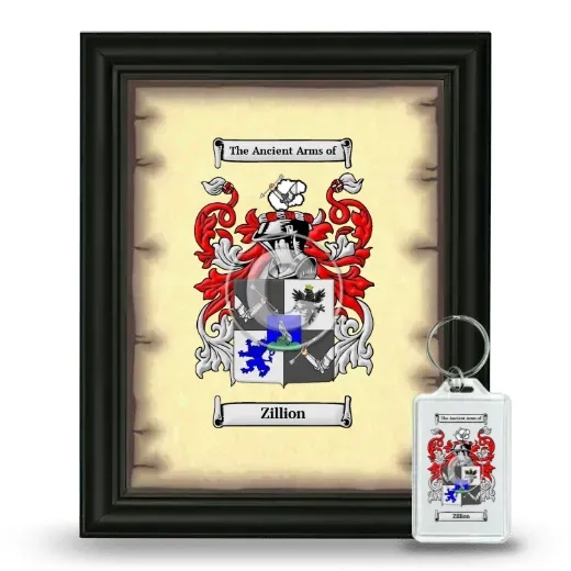 Zillion Framed Coat of Arms and Keychain - Black