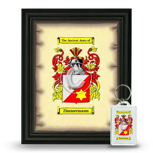 Zimmermann Framed Coat of Arms and Keychain - Black