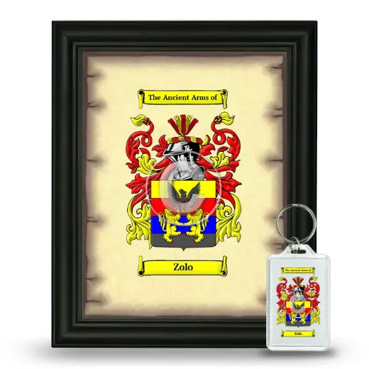 Zolo Framed Coat of Arms and Keychain - Black