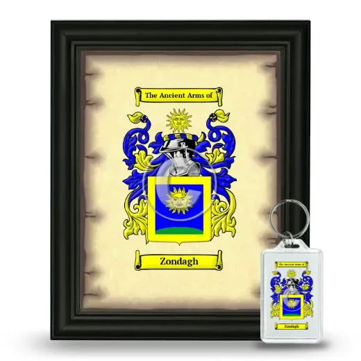 Zondagh Framed Coat of Arms and Keychain - Black