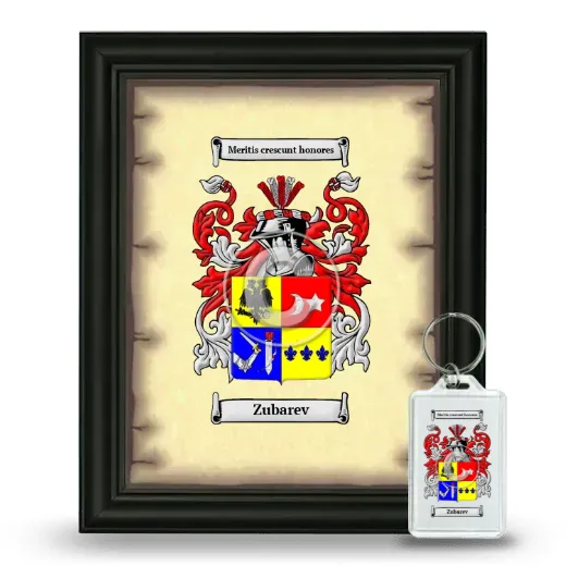 Zubarev Framed Coat of Arms and Keychain - Black