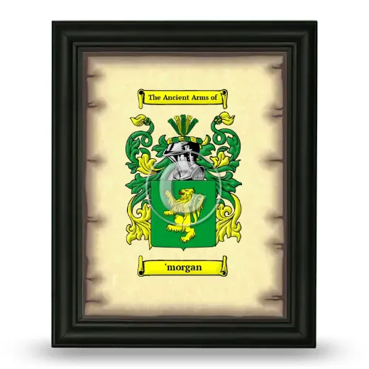 'morgan Coat of Arms Framed - Black