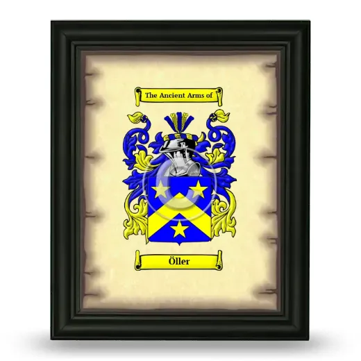 Öller Coat of Arms Framed - Black