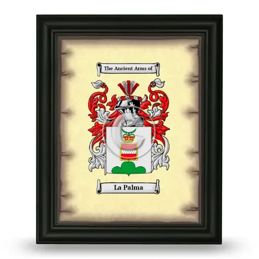 La Palma Coat of Arms Framed - Black