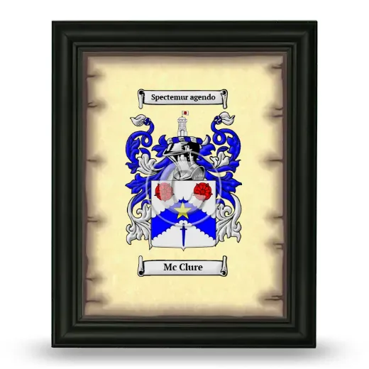 Mc Clure Coat of Arms Framed - Black