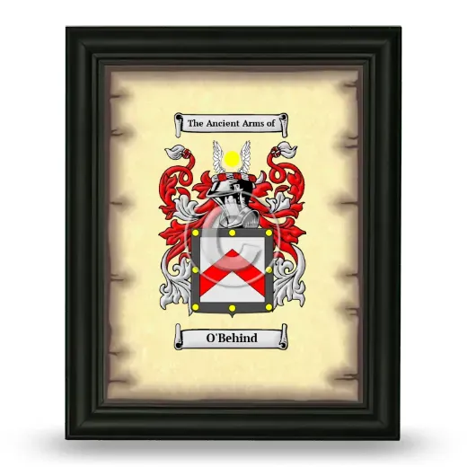 O'Behind Coat of Arms Framed - Black