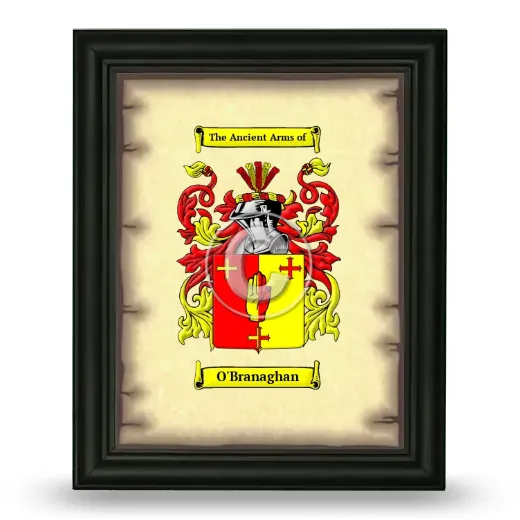 O'Branaghan Coat of Arms Framed - Black