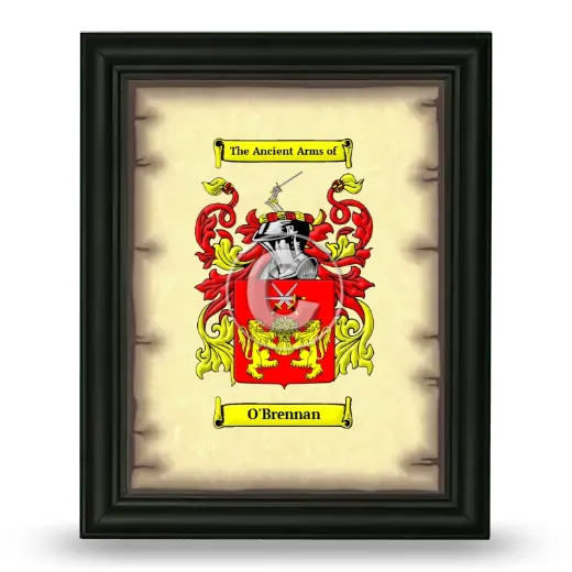 O'Brennan Coat of Arms Framed - Black