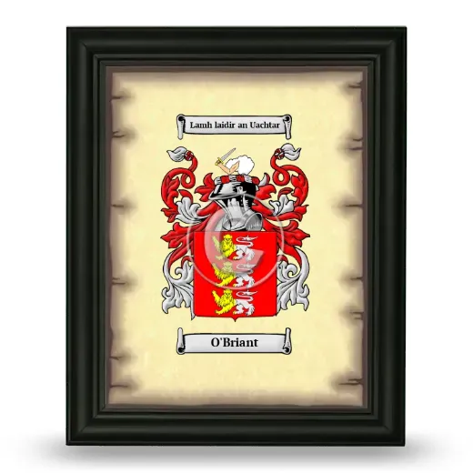 O'Briant Coat of Arms Framed - Black