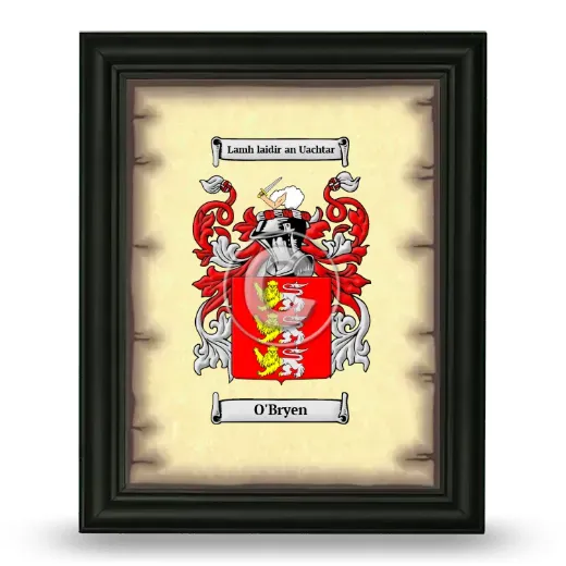 O'Bryen Coat of Arms Framed - Black
