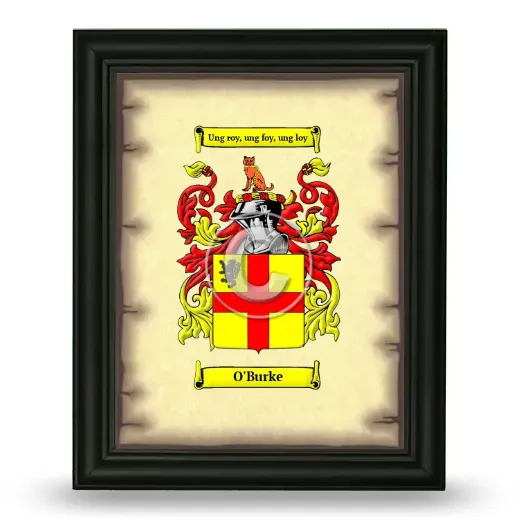 O'Burke Coat of Arms Framed - Black