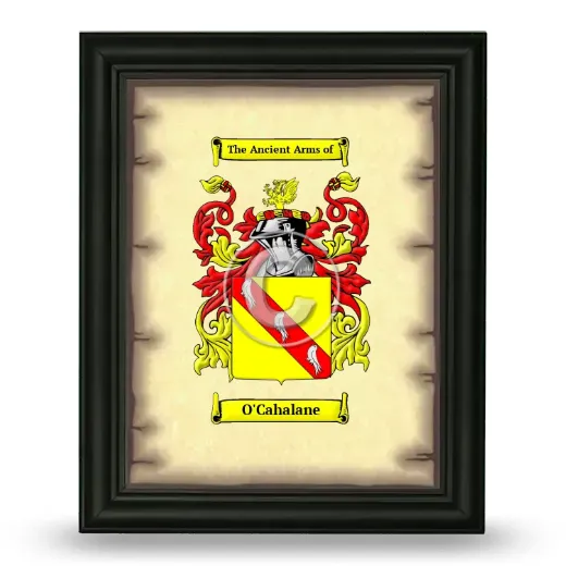 O'Cahalane Coat of Arms Framed - Black