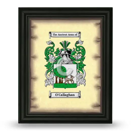 O'Callaghan Coat of Arms Framed - Black