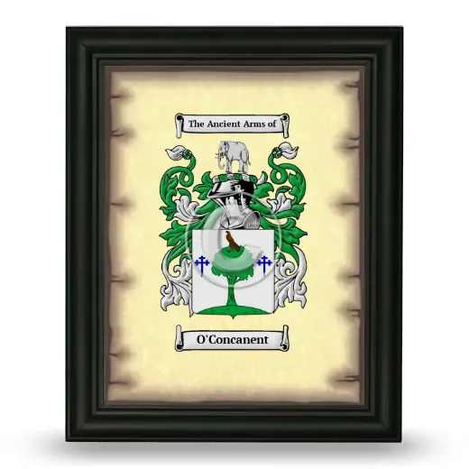 O'Concanent Coat of Arms Framed - Black