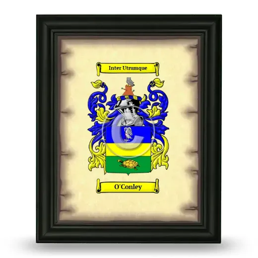 O'Conley Coat of Arms Framed - Black