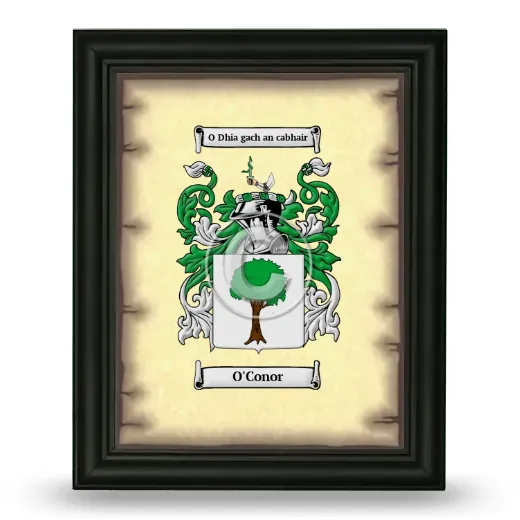 O'Conor Coat of Arms Framed - Black