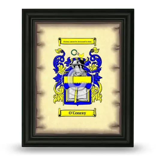 O'Conray Coat of Arms Framed - Black