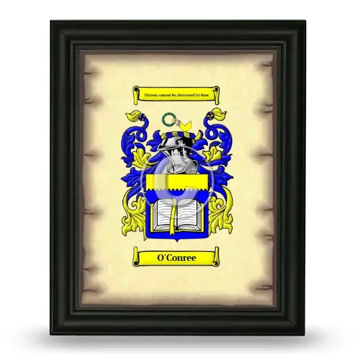 O'Conree Coat of Arms Framed - Black