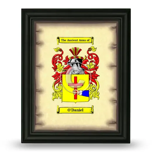 O'Daniel Coat of Arms Framed - Black