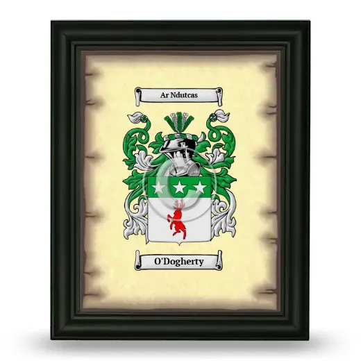 O'Dogherty Coat of Arms Framed - Black