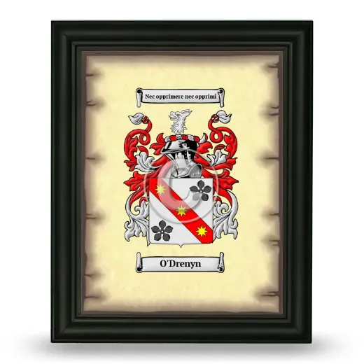 O'Drenyn Coat of Arms Framed - Black