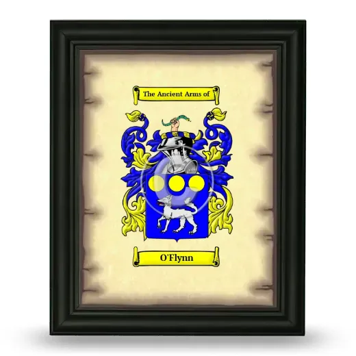 O'Flynn Coat of Arms Framed - Black