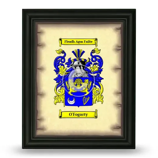 O'Fogarty Coat of Arms Framed - Black