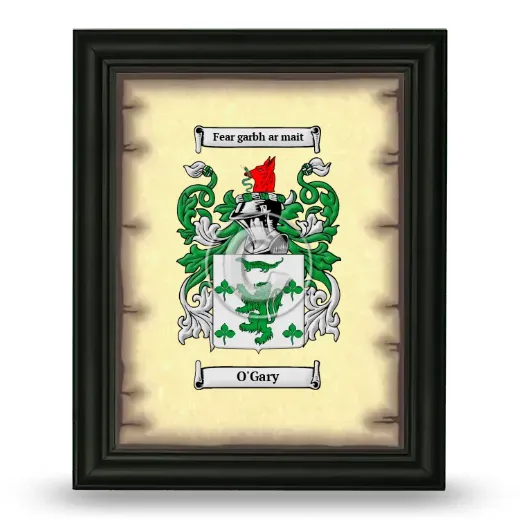 O'Gary Coat of Arms Framed - Black