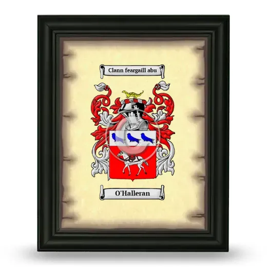 O'Halleran Coat of Arms Framed - Black