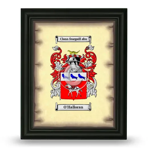 O'Halloran Coat of Arms Framed - Black