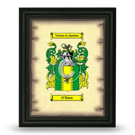 O'Hara Coat of Arms Framed - Black
