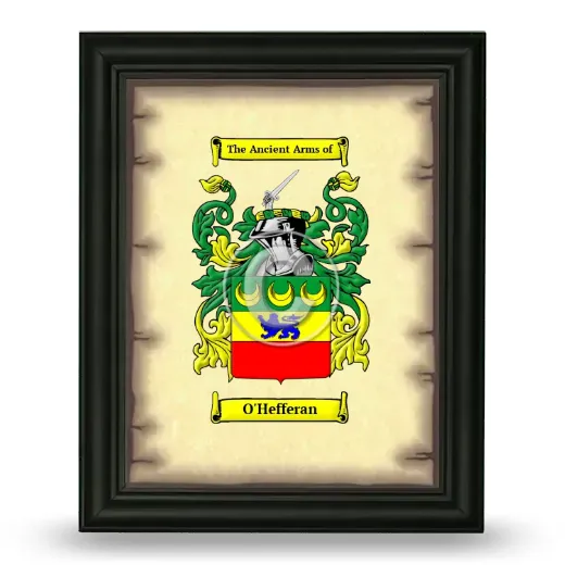 O'Hefferan Coat of Arms Framed - Black