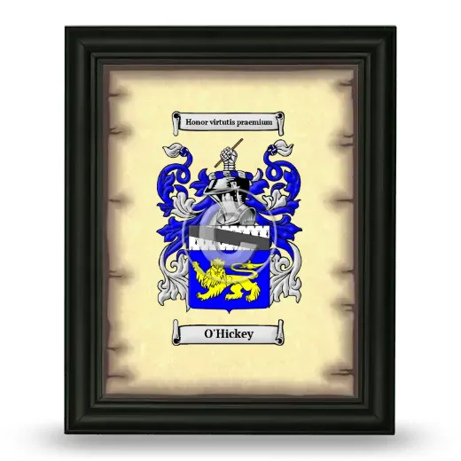 O'Hickey Coat of Arms Framed - Black