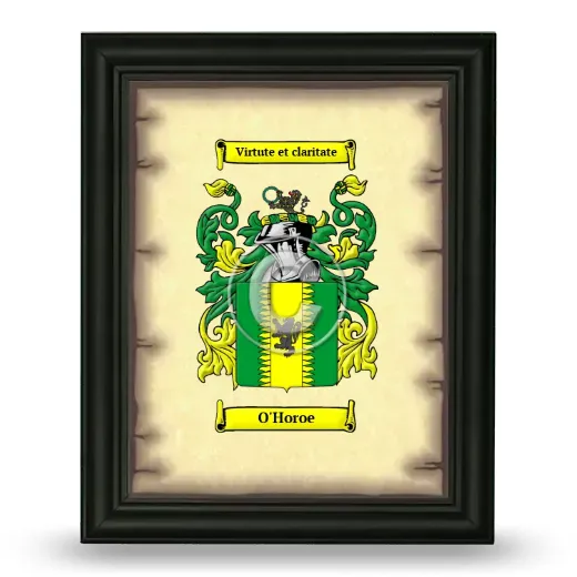 O'Horoe Coat of Arms Framed - Black